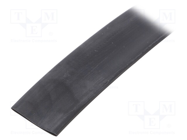 Heat shrink sleeve; glueless; 3: 1; 18mm; L: 50m; black