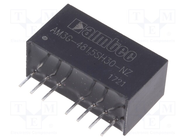 Converter: DC/DC; 3W; Uin: 36÷75V; 15VDC; Iout: 200mA; SIP8; 4.9g