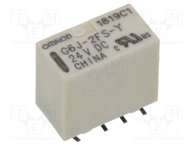 Relay: electromagnetic; DPDT; Ucoil: 24VDC; 0.3A/125VAC; 1A/30VDC