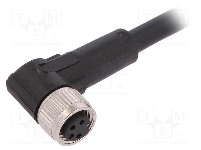 Connection lead; M8; PIN: 4; angled; 2m; plug; 60VAC; 4A; -25÷80°C