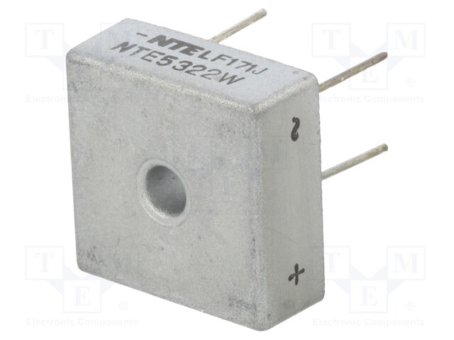 Single-phase bridge rectifier; Urmax: 200V; If: 25A; Ifsm: 400A