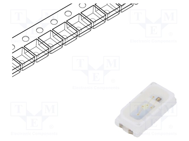 LED; SMD; 3014,PLCC2; green; 1000÷2300mcd; 3x1.4x0.7mm; 120°; 20mA