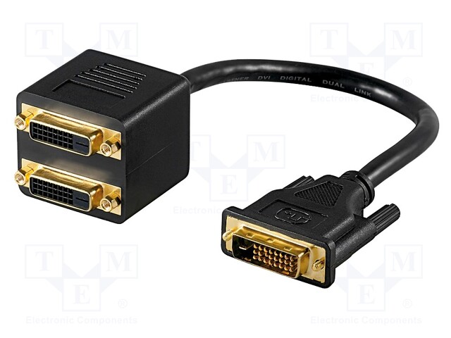 Adapter; DVI-D (24+1) socket x2,DVI-D (24+1) plug