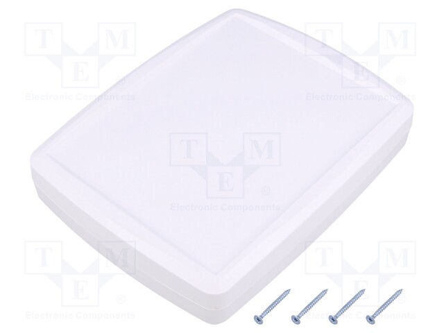 Enclosure: multipurpose; X: 144mm; Y: 184mm; Z: 38mm; ABS; white; IP65