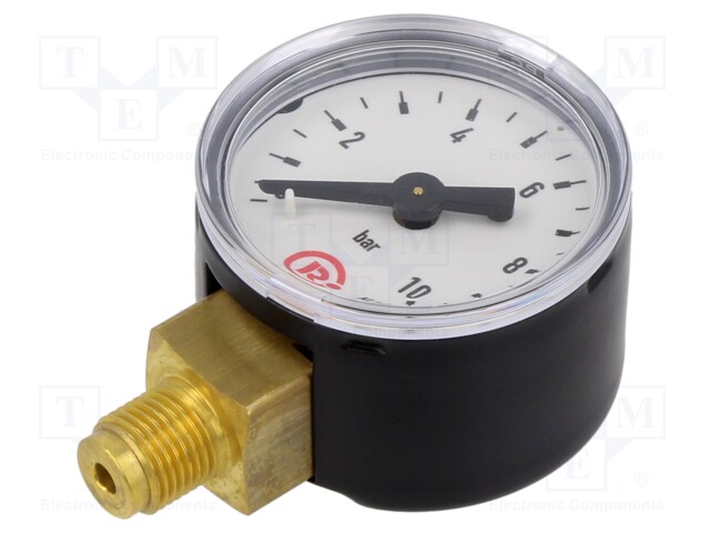 Manometer; 0÷10bar; 40mm; non-aggressive liquids,inert gases