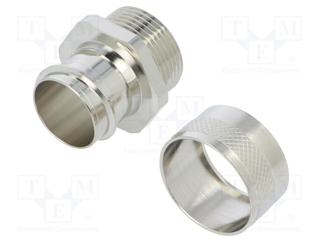 Straight terminal connector; ØBraid : 26mm; brass; -55÷260°C