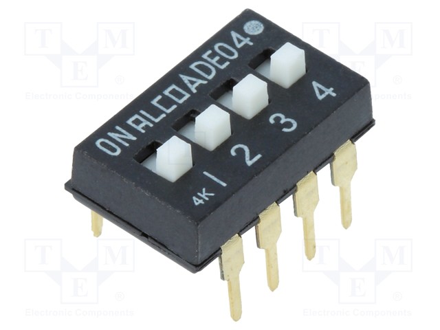 ADE04A04=4POS DIP SWITCH