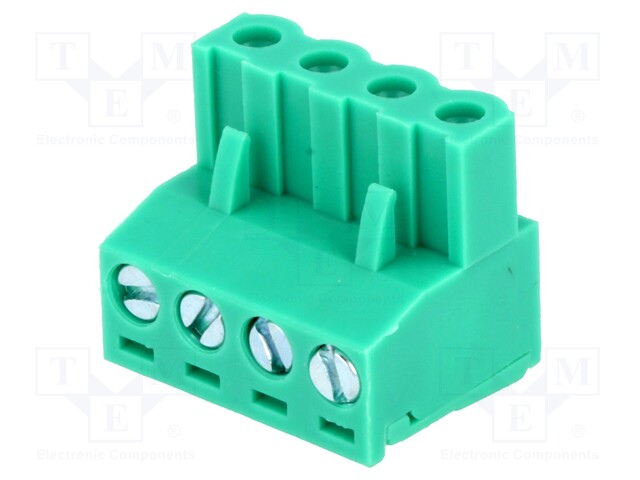 Pluggable terminal block; 5mm; ways: 4; straight; plug; female