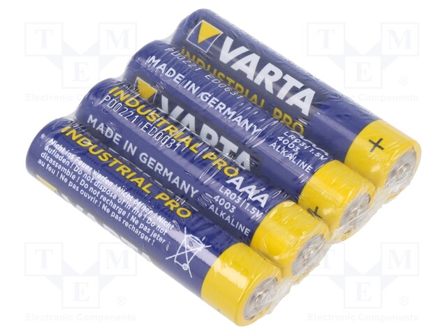 Battery: alkaline; 1.5V; AAA; Industrial PRO; Batt.no: 4