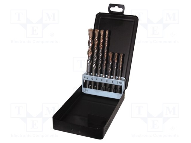 Tool accessories: drill set; Application: concrete; Pcs: 7