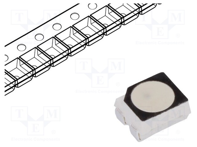 LED; SMD; 3528,PLCC4; RGB; 3.5x2.8x1.9mm; 115°; 20mA; 65/90/90mW