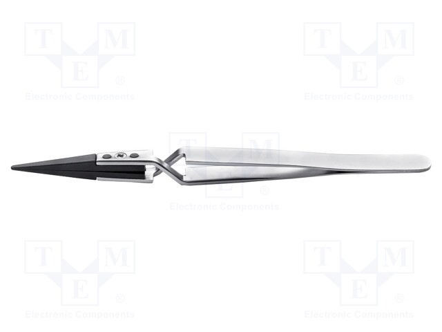 Tweezers; replaceable tips; Blade tip shape: flat; ESD