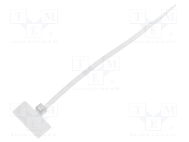 Cable tie; with label; L: 110mm; W: 2.5mm; polyamide; 80N; natural