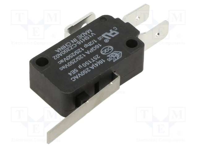 Microswitch SNAP ACTION; with lever; SPDT; 16A/250VAC; ON-(ON)