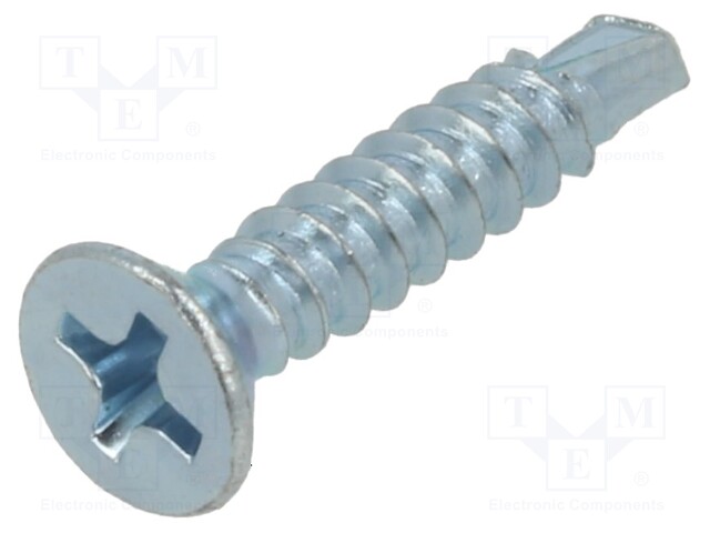 Screw; for metal; 3,5x19; Head: countersunk; Phillips; zinc