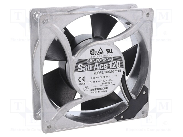 Fan: AC; axial; 120x120x38mm; 150m3/h; 42dBA; ball bearing; 2700rpm