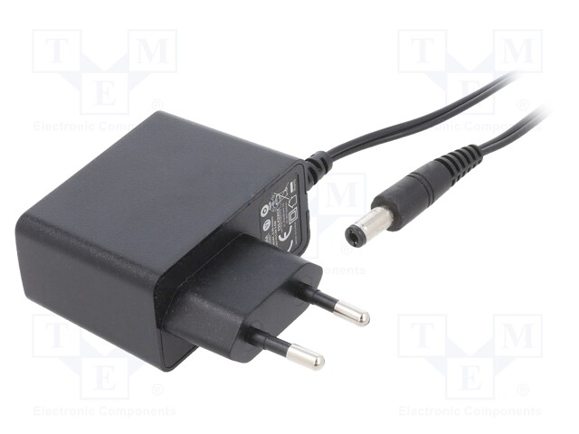 Power supply: switched-mode; voltage source; 9VDC; 1A; 9W; plug