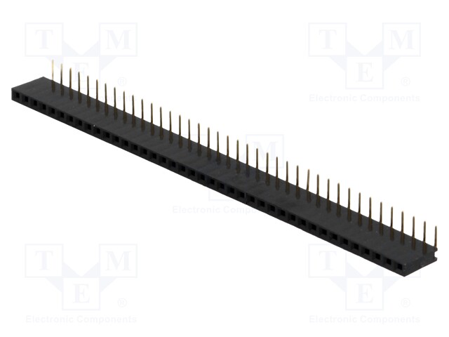 Socket; pin strips; female; PIN: 40; angled 90°; 2.54mm; THT; 1x40