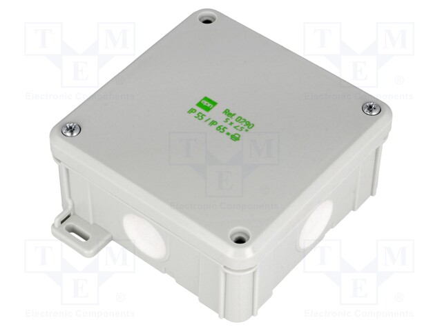 Enclosure: junction box; X: 98mm; Y: 98mm; Z: 46mm; wall mount; IP55