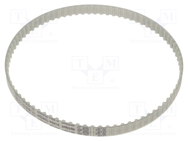 Timing belt; T5; W: 8mm; H: 2.2mm; Lw: 400mm; Tooth height: 1.2mm