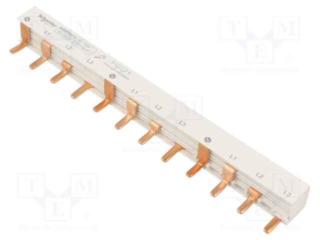 Busbar; Poles: 4; Urated: 415V; 100A; No.of mod: 12; Uinsul: 500V