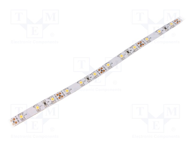 LED tape; white neutral; LED/m: 60; SMD; 3528; 12V; 8mm; white PCB