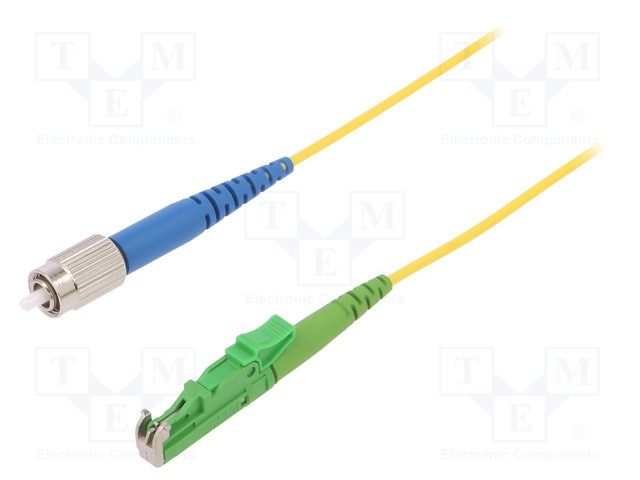 Fiber patch cord; E2A,FC; 5m; Optical fiber: 9/125um; yellow