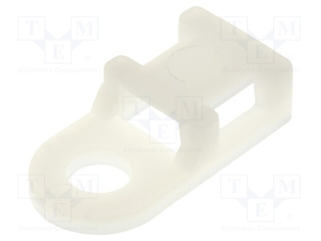 Cable tie holder; polyamide; natural; Tie width: 4.95mm; L: 19mm