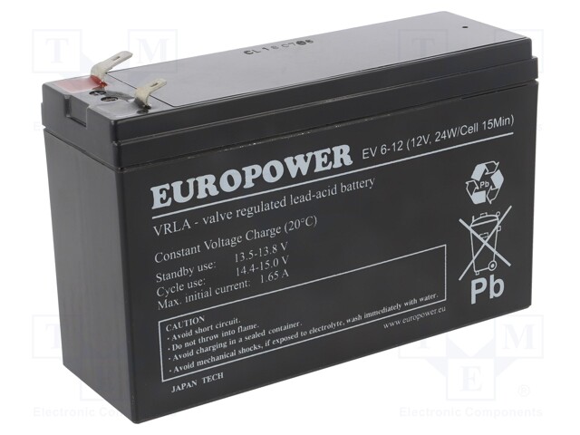 Re-battery: acid-lead; 12V; 5.5Ah; AGM; maintenance-free