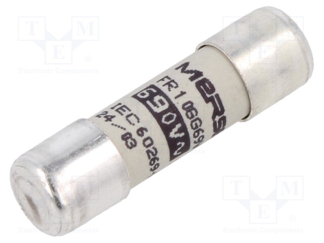 Fuse: fuse; gG,time-lag; 4A; 690VAC; 10x38mm