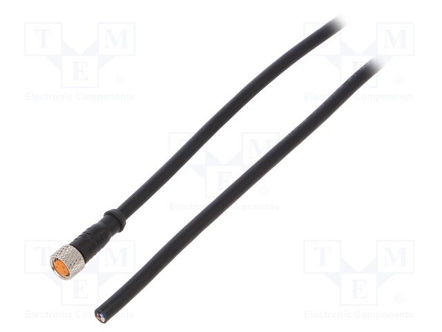 Connection lead; M8; PIN: 4; straight; 2m; plug; 50VAC; 4A; -25÷80°C