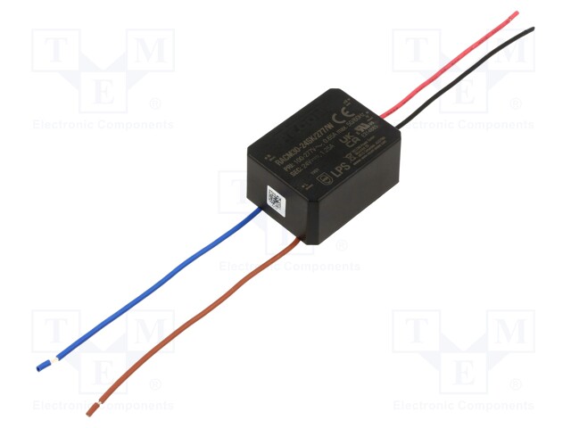 Power supply: switched-mode; 30W; 24VDC; 1.25A; 52.5x40x25.5mm