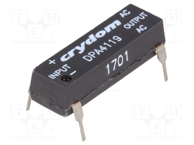 Relay: solid state; Ucntrl: 3.5÷10VDC; 1A; 20÷140VAC; THT; DIP