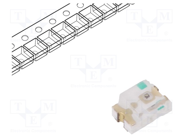 LED; SMD; 0805; yellow green; 12÷17mcd; 2x1.25x1mm; 140°; 2÷2.4V