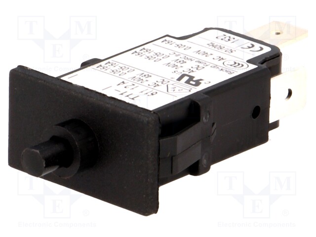 Circuit breaker; Urated: 240VAC; 48VDC; 12A; SPST; Poles: 1; SNAP-IN