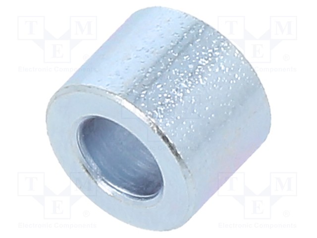 Spacer sleeve; 4.3mm; cylindrical; steel; zinc; Out.diam: 6mm