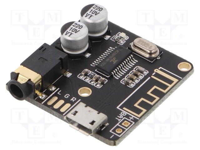 Module: audio; Bluetooth V5.0 & BLE,amplifier; 3.7÷5VDC