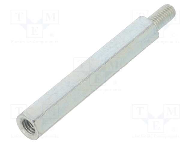 Screwed spacer sleeve; 50mm; Int.thread: M5; Ext.thread: M5