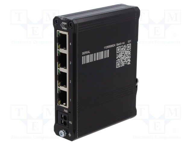 Switch Ethernet; unmanaged; Number of ports: 4; 7÷57VDC; RJ45