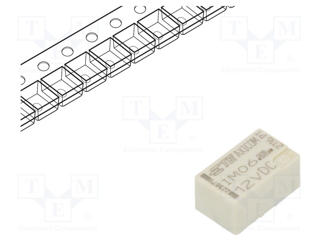 Relay: electromagnetic; DPDT; Ucoil: 12VDC; 0.5A/125VAC; 2A/30VDC