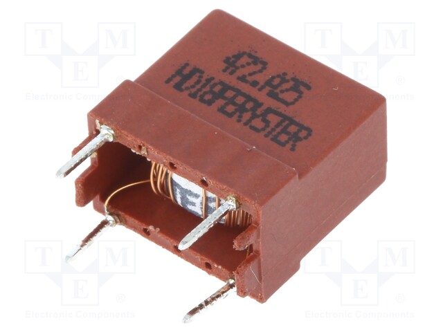 Inductor: wire; THT; 4.7mH; 250mA; 900mΩ; 230VAC; 7.6x10.1mm; 10kHz