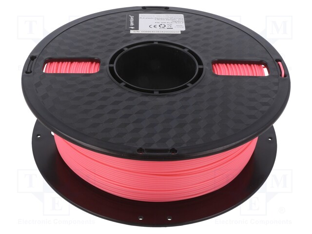 Filament: PLA; 1.75mm; pink; 190÷220°C; 1kg