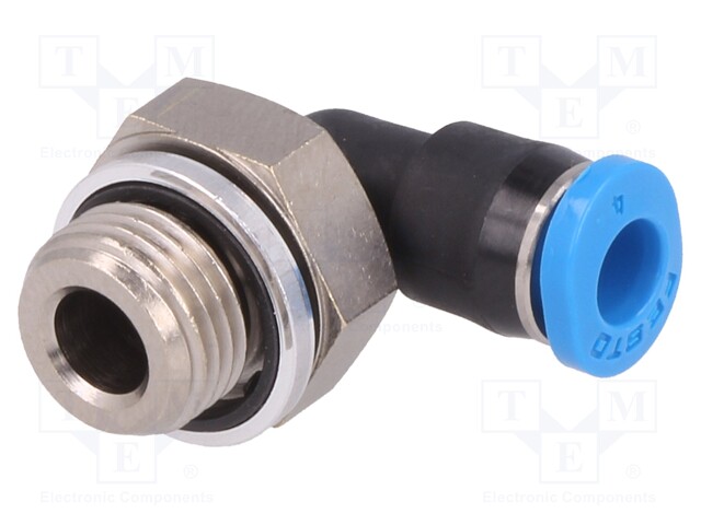 Push-in fitting; threaded,angled 90°; G 1/8"; outside