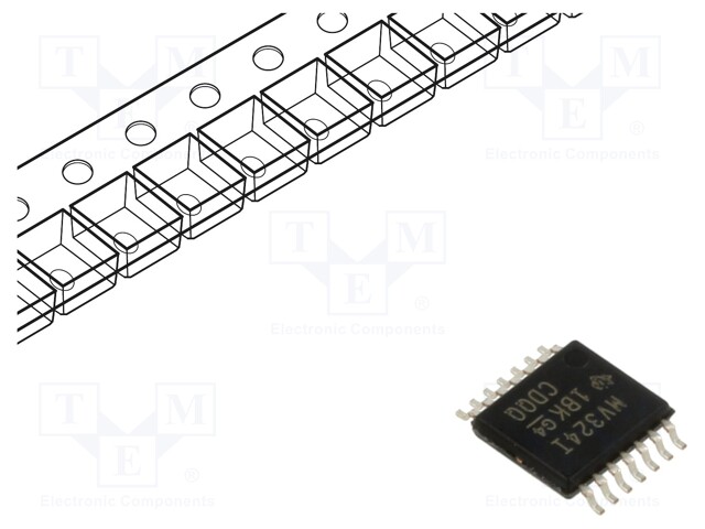 IC: operational amplifier; 1MHz; 2.7÷5.5V; Ch: 4; TSSOP14; IB: 0.5uA