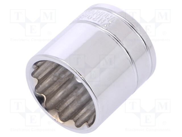 Key; twelve point socket; 23mm; 3/8"; Chrom-vanadium steel