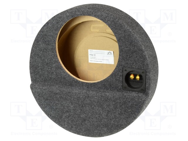 Car loudspeaker enclosure; MDF; gray melange; textil; 15l; 250mm