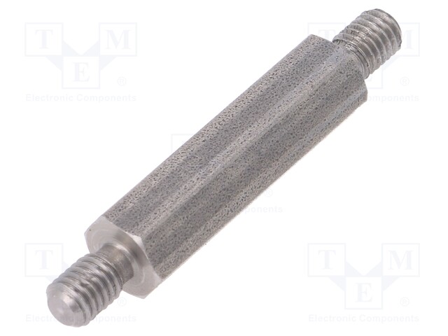 Screwed spacer sleeve; 30mm; Ext.thread: M5; hexagonal