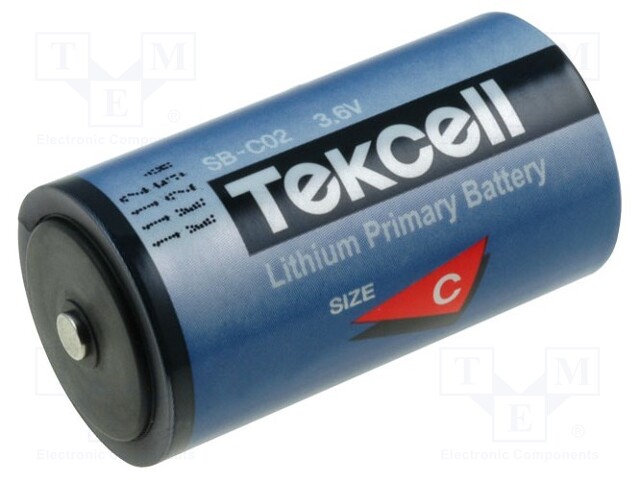 Battery: lithium; 3.6V; C; Ø25.6x49.5mm; 8500mAh; non-rechargeable
