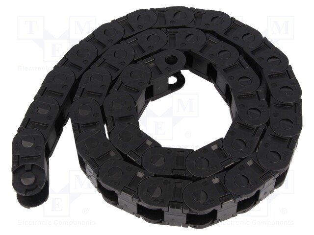 Cable chain; Series: B15; Bend.rad: 75mm; L: 1006mm; Int.width: 15mm