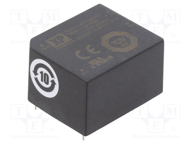 Power supply: switched-mode; 5W; 3.3VDC; 1210mA; OUT: 1; 24g; 78%